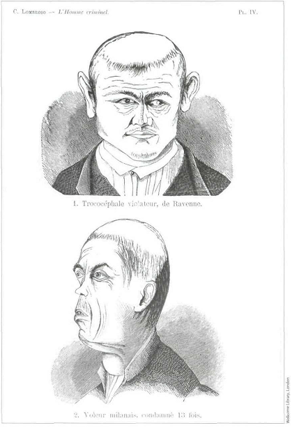 Ilustración L´uomo criminal, Césare Lombroso
