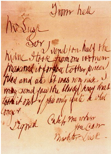 From Hell, a Mr Lusk