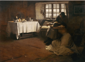 A Hopeless Dawn (Amanecer sin esperanza). 1888. Frank Bramley. Óleo sobre lienzo. 